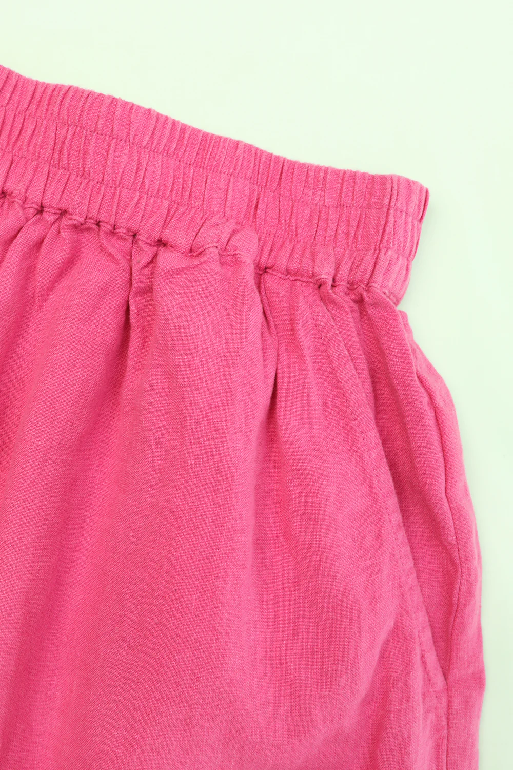 Basic Linen Shorts - Fuchsia