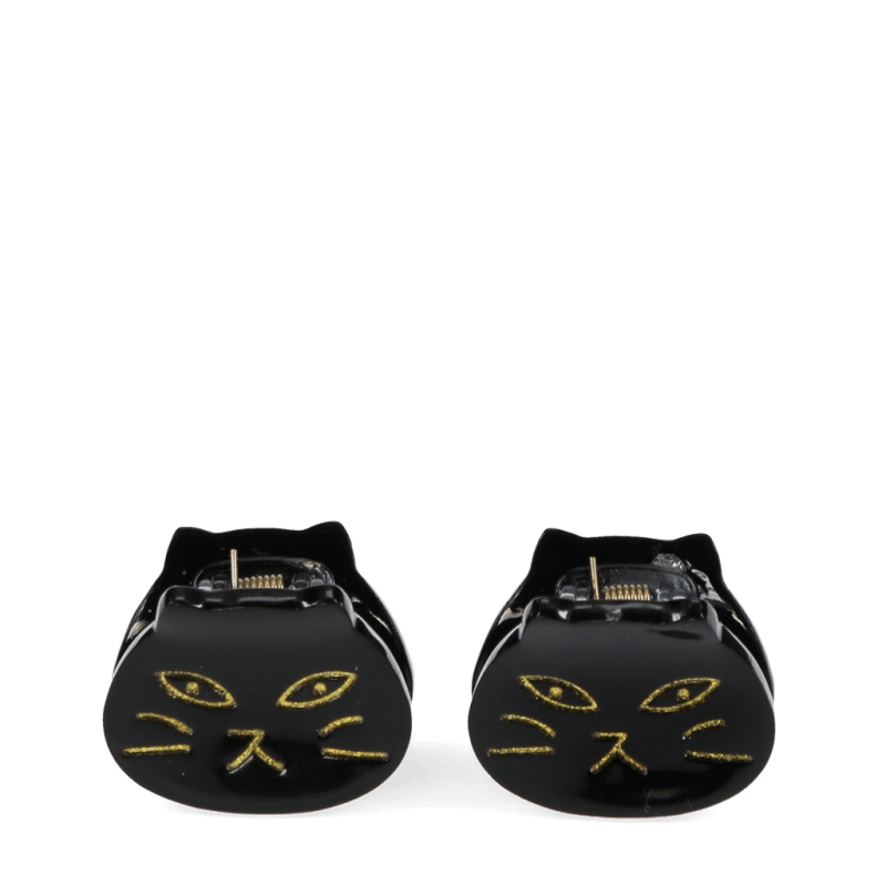 Mini Hair Claw Clips (set of 2) - Black Cats
