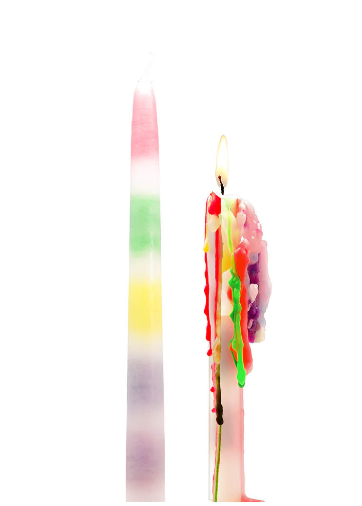 Rainbow Drip Candles