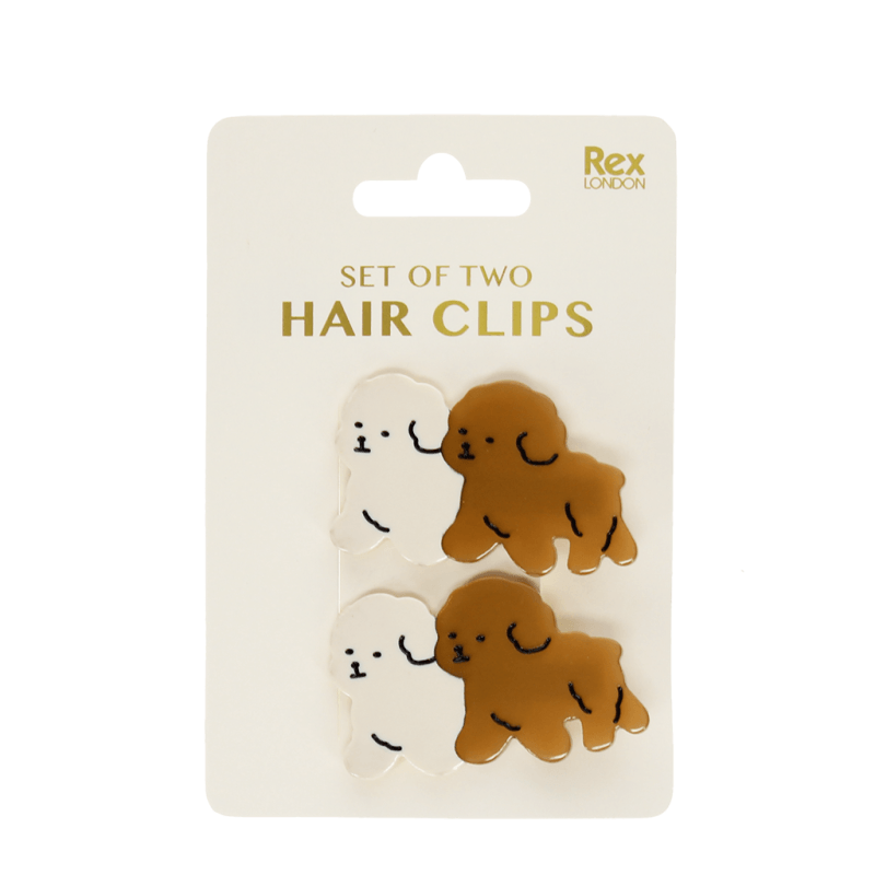 Hair clips (set of 2) - Puppies
