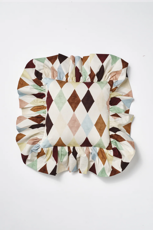 Frilly Cushion - Harlequin