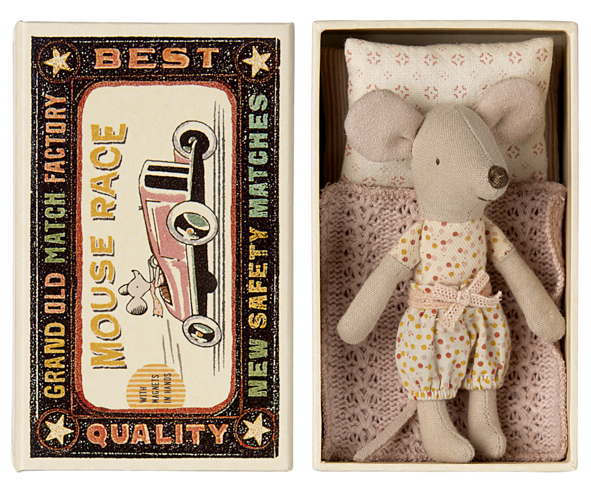 Little Sister Mouse In Matchbox
