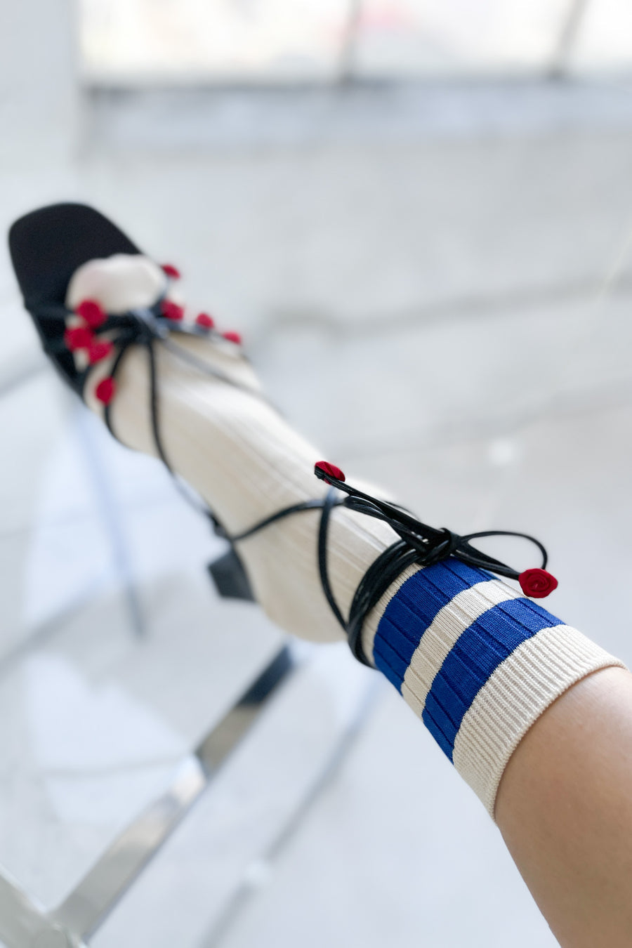 Her Socks Varsity - Azure