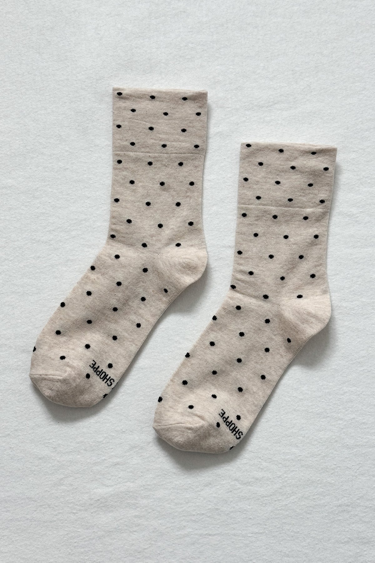 Sneaker Socks - Polka Dot Oatmeal