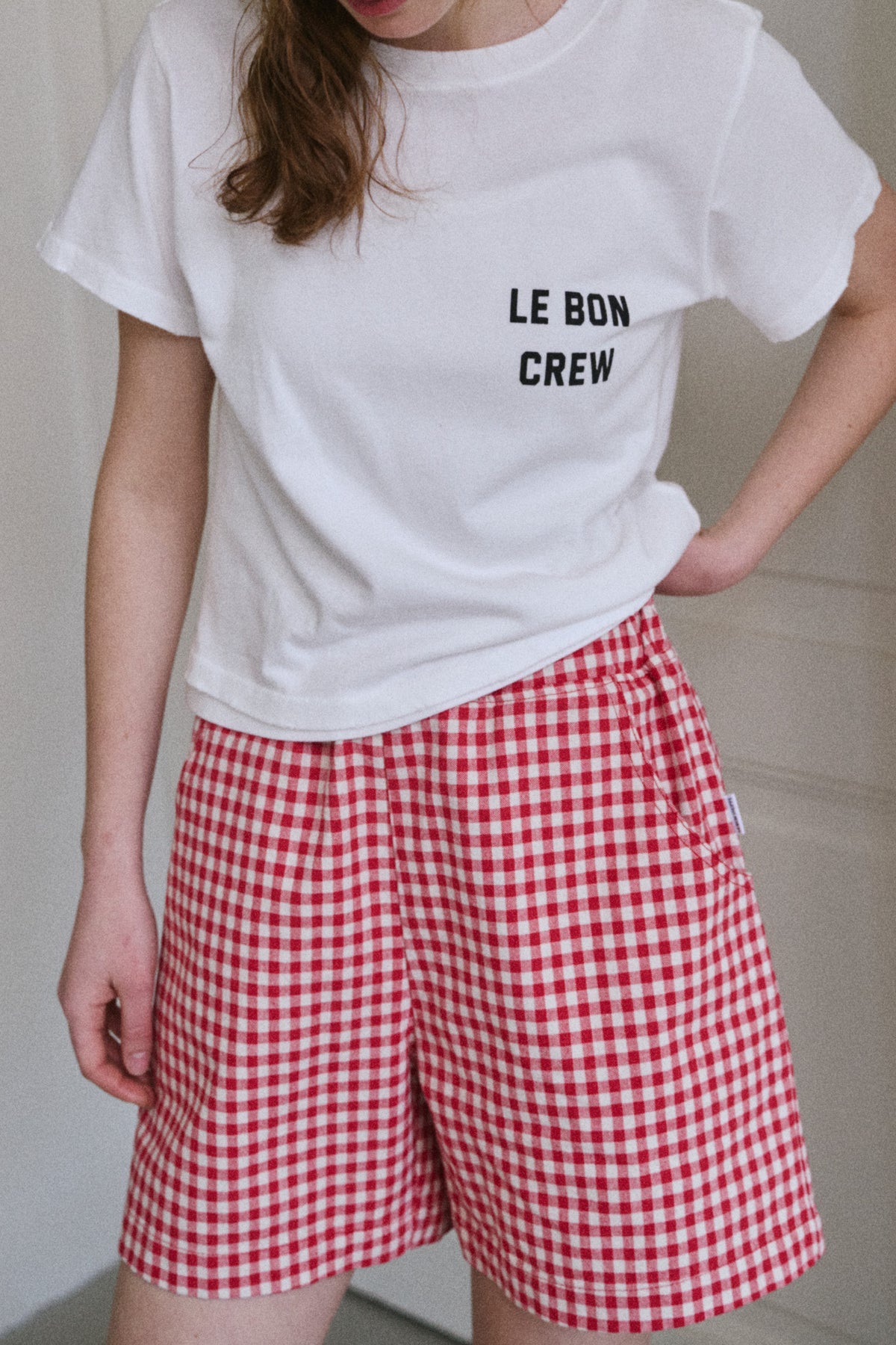 City Short - Red Gingham
