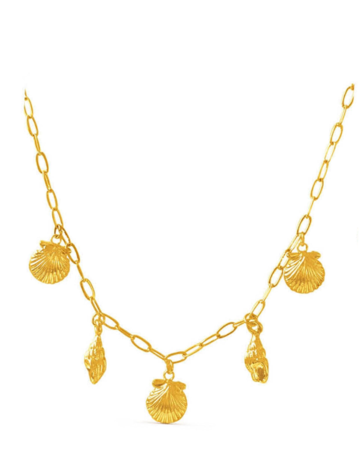 Multi Charm Shell Necklace