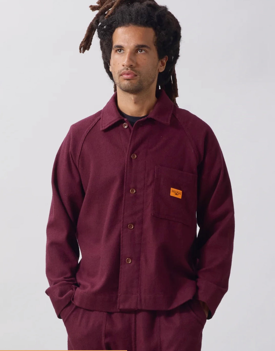 Flannel FOH Overshirt - Burgundy