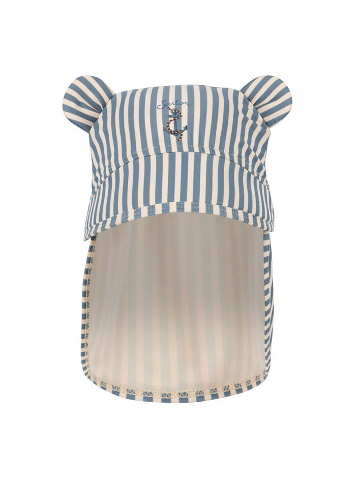 Aster Bear Sun Hat - Sailor Stripe