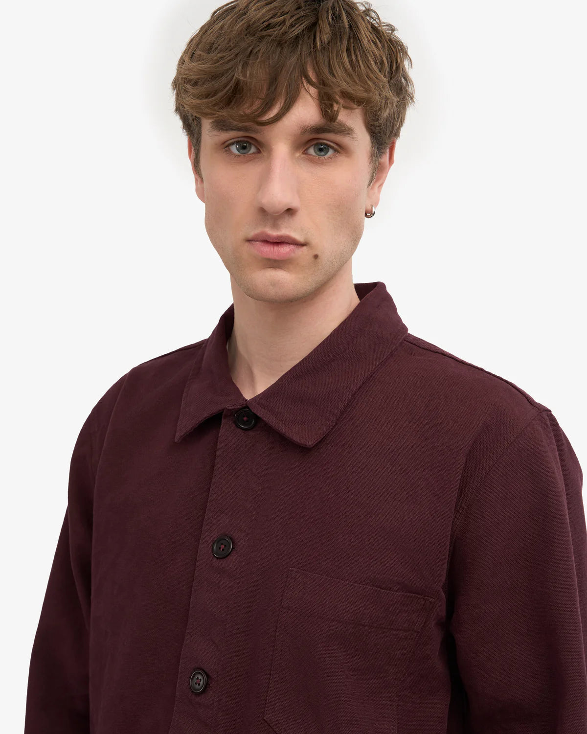 Organic Workwear Jacket - Oxblood Red