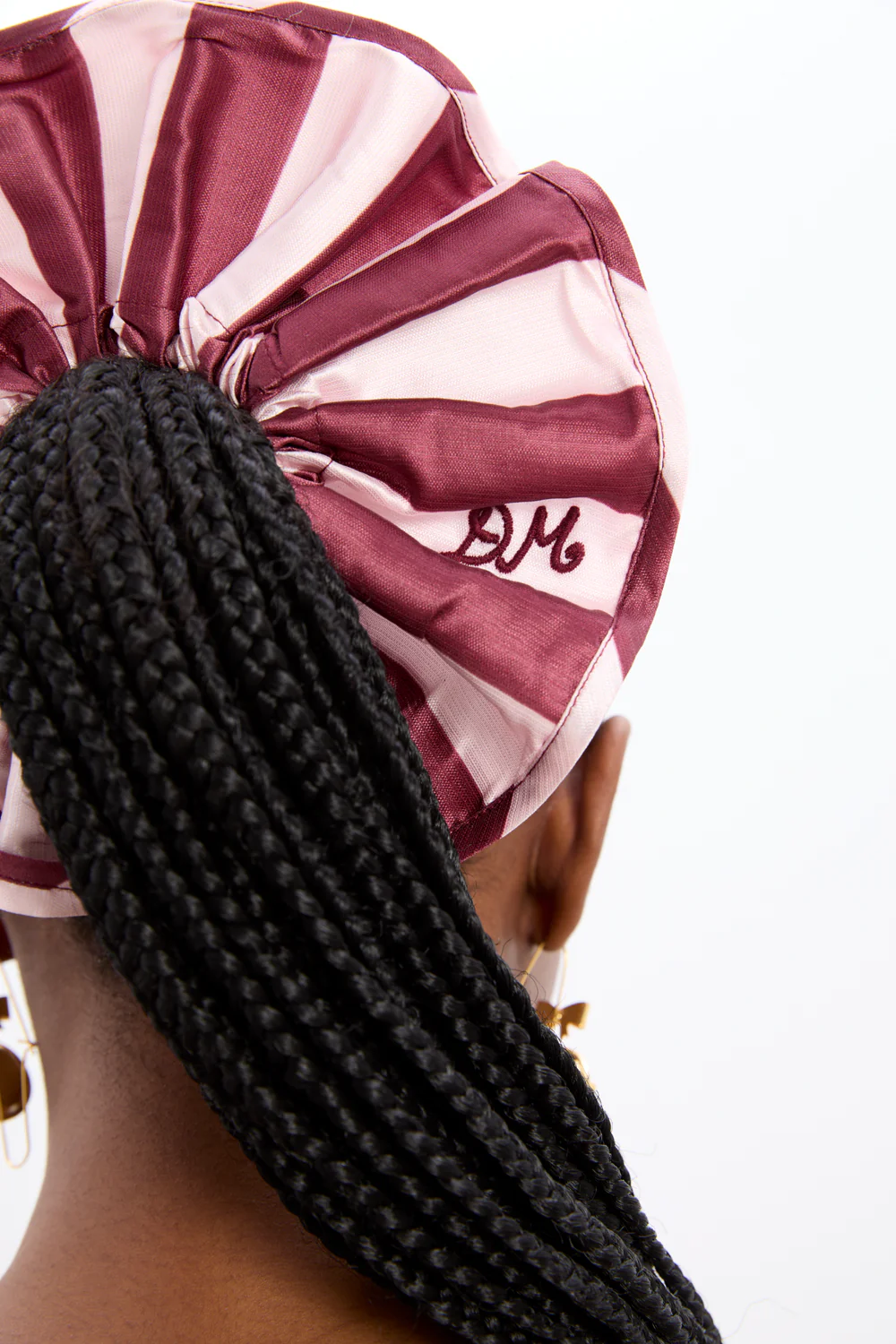 Rachel Oversized Scrunchie - Pink & Burgundy