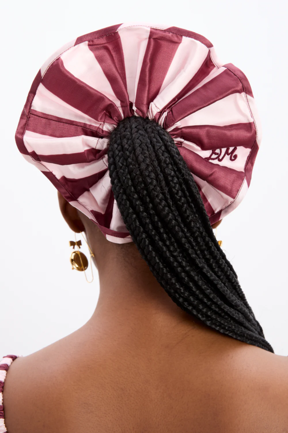Rachel Oversized Scrunchie - Pink & Burgundy