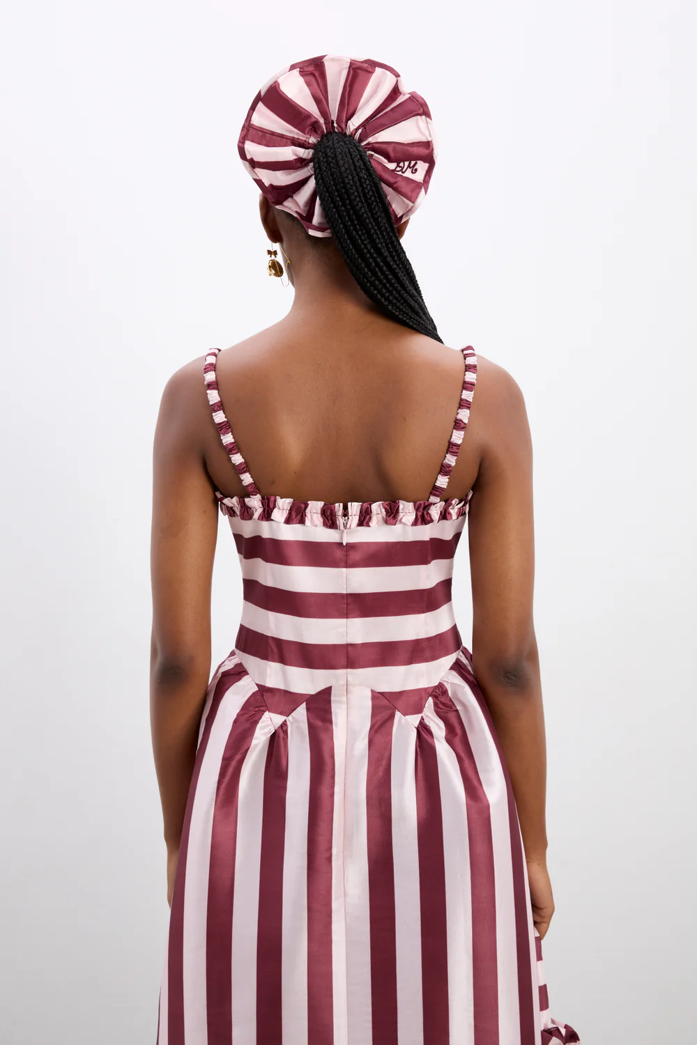 Rachel Oversized Scrunchie - Pink & Burgundy