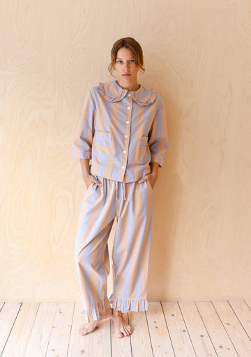 Cotton Pyjamas - Orange Stripe