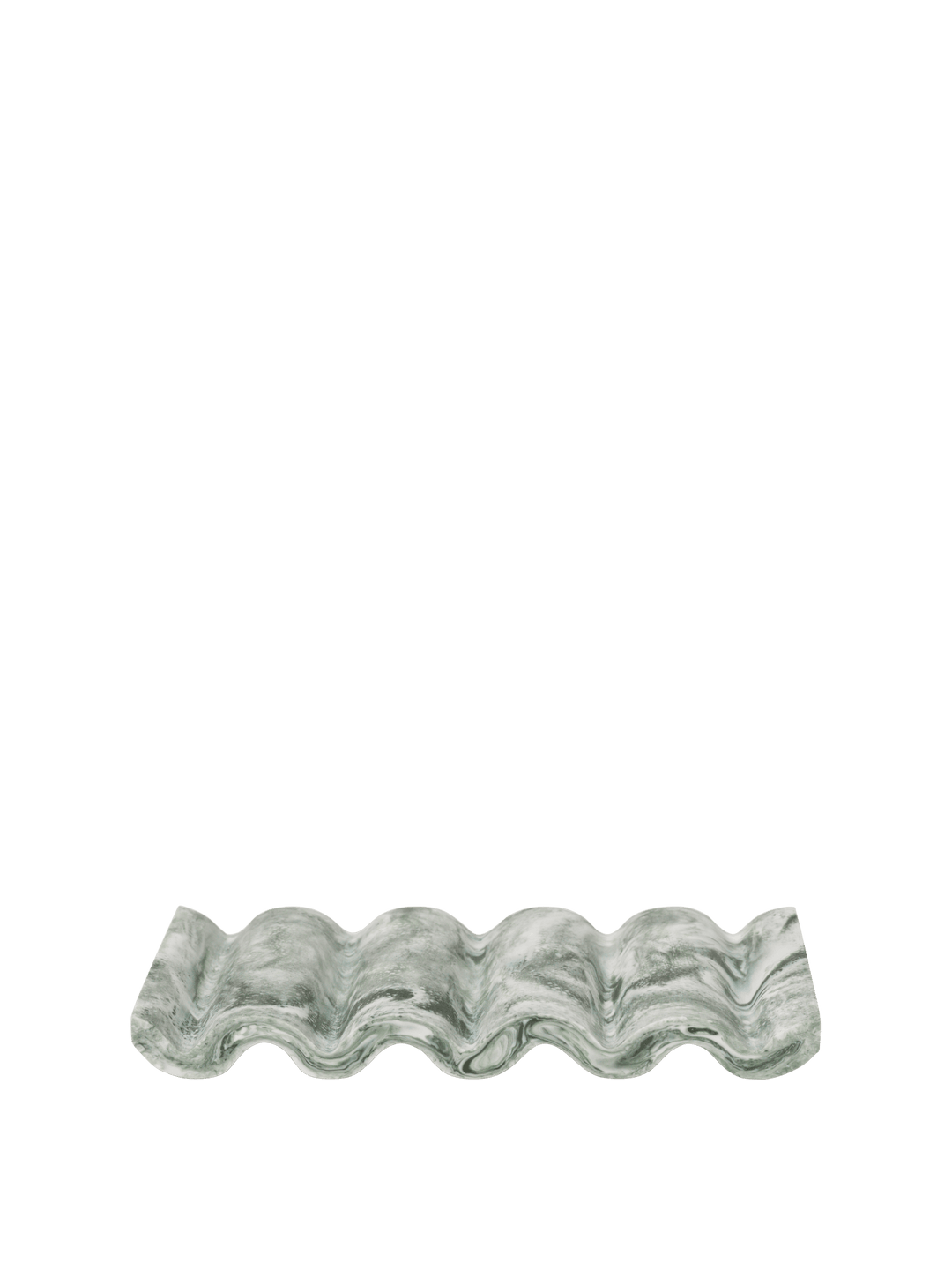 Mist Soap Dish - Emerald / Off White