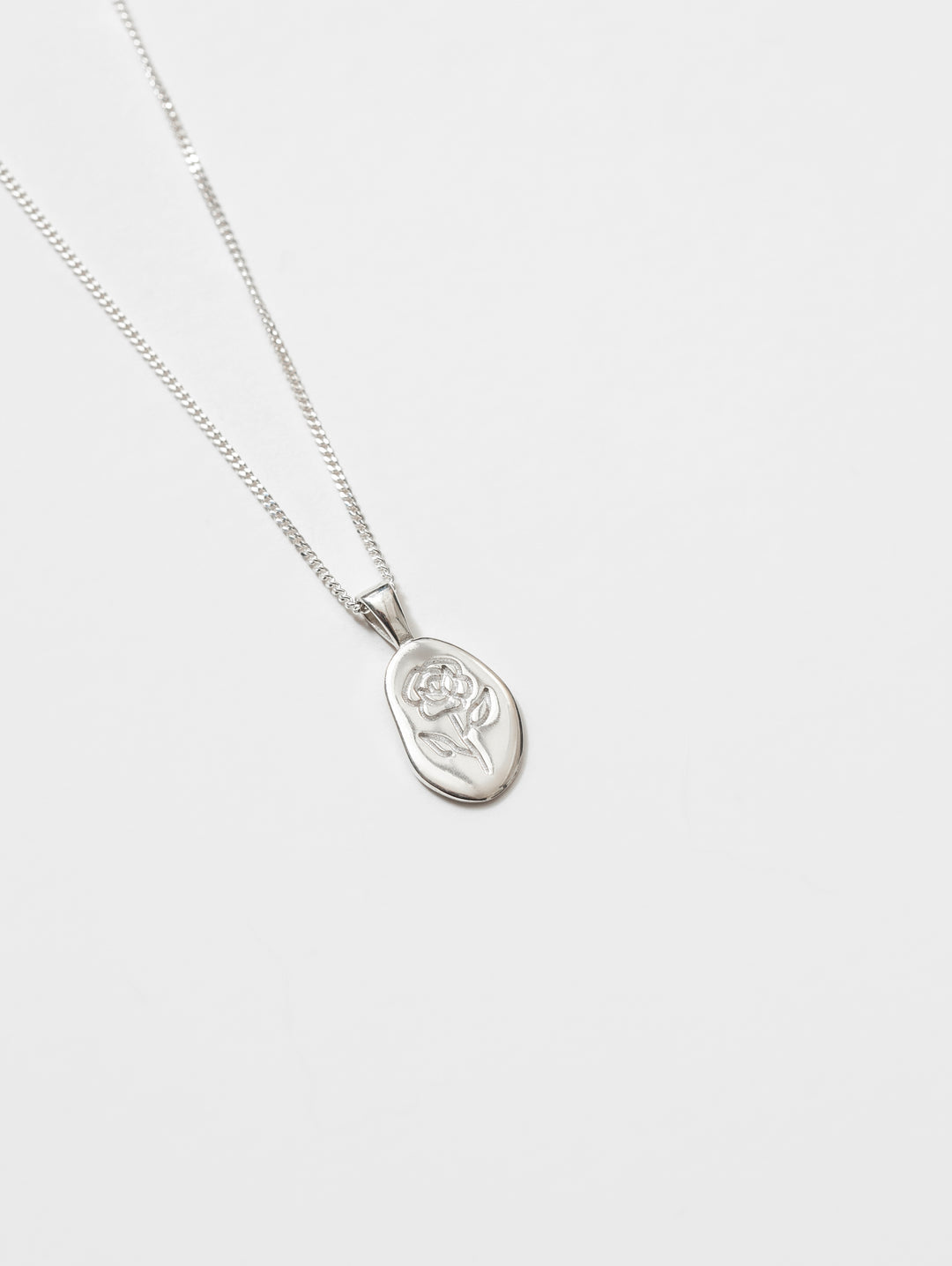 Rose Necklace - Stirling Silver