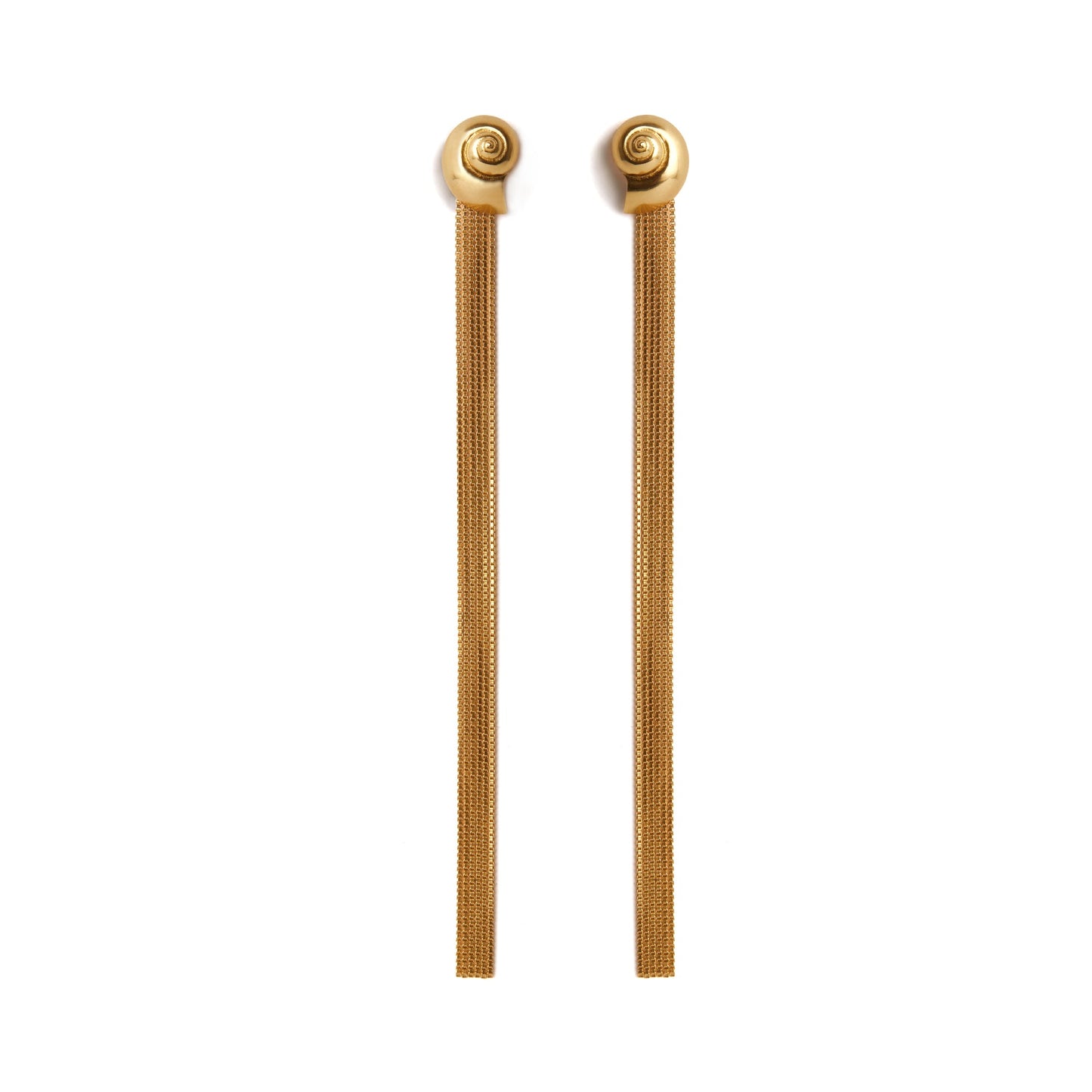 Inanna Spiral Drape Earring Gold - Single Earring