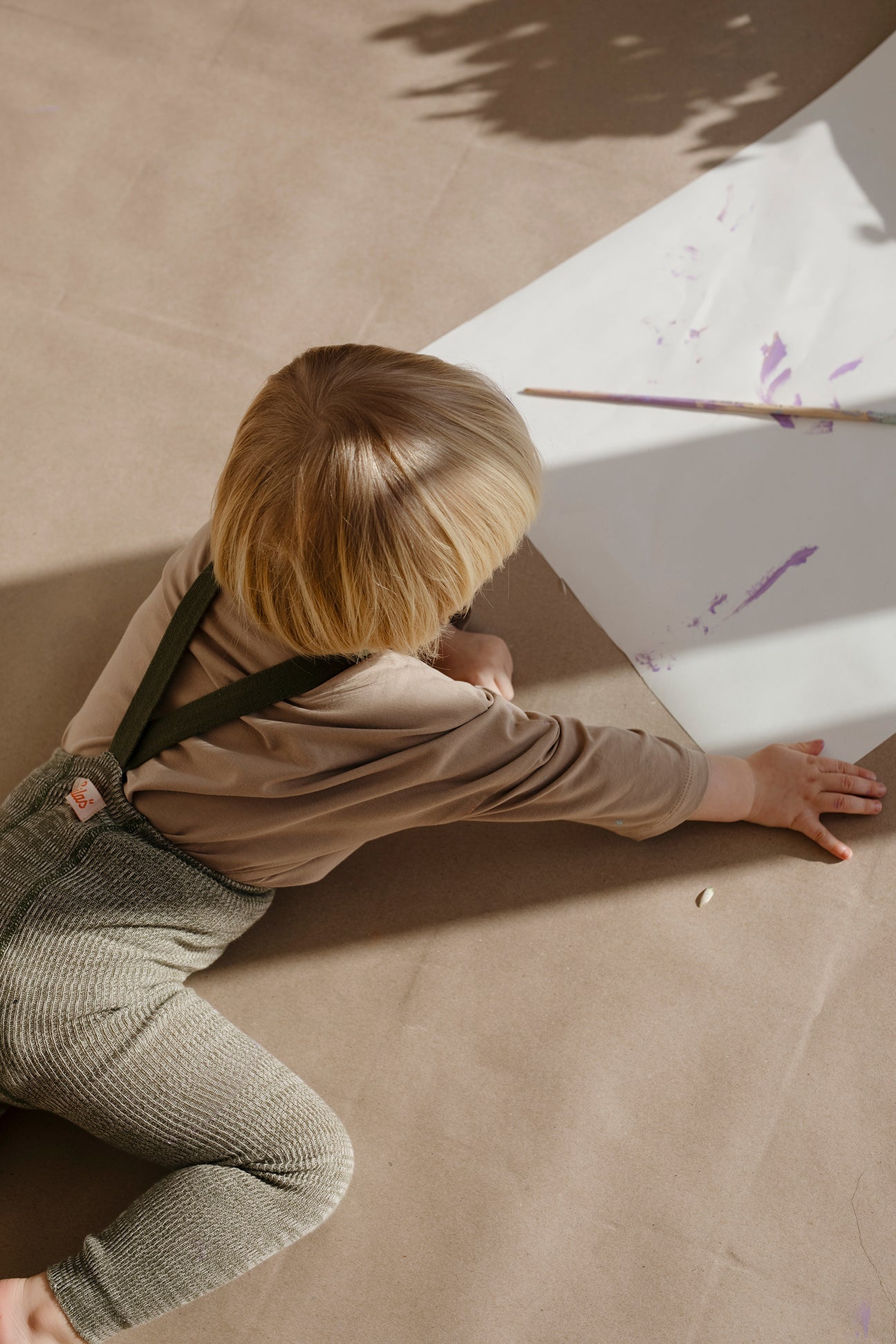 Silly Silas Footless Cotton Tights - Creamy Olive