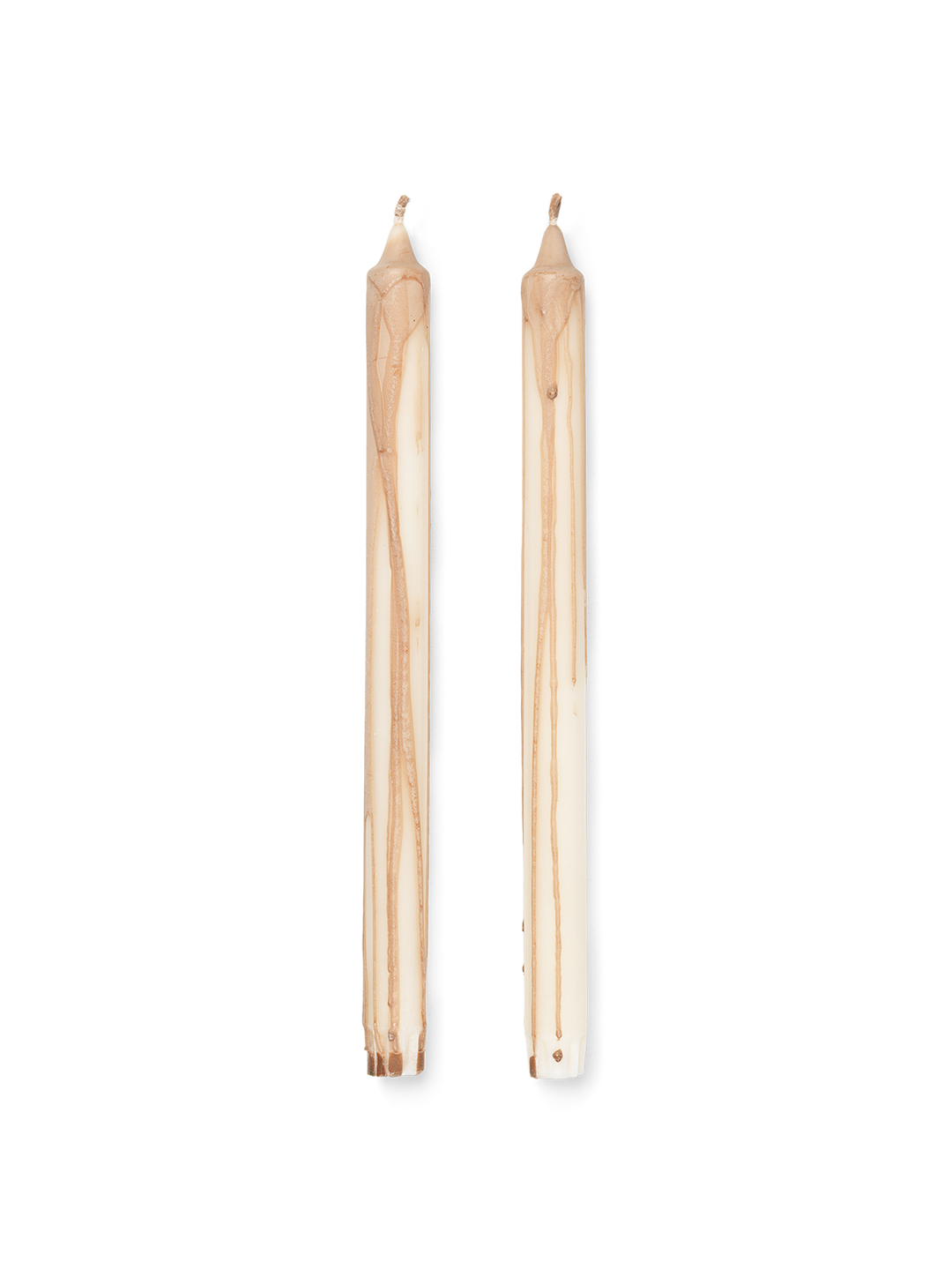 Dryp Candles Set Of 2: Beige