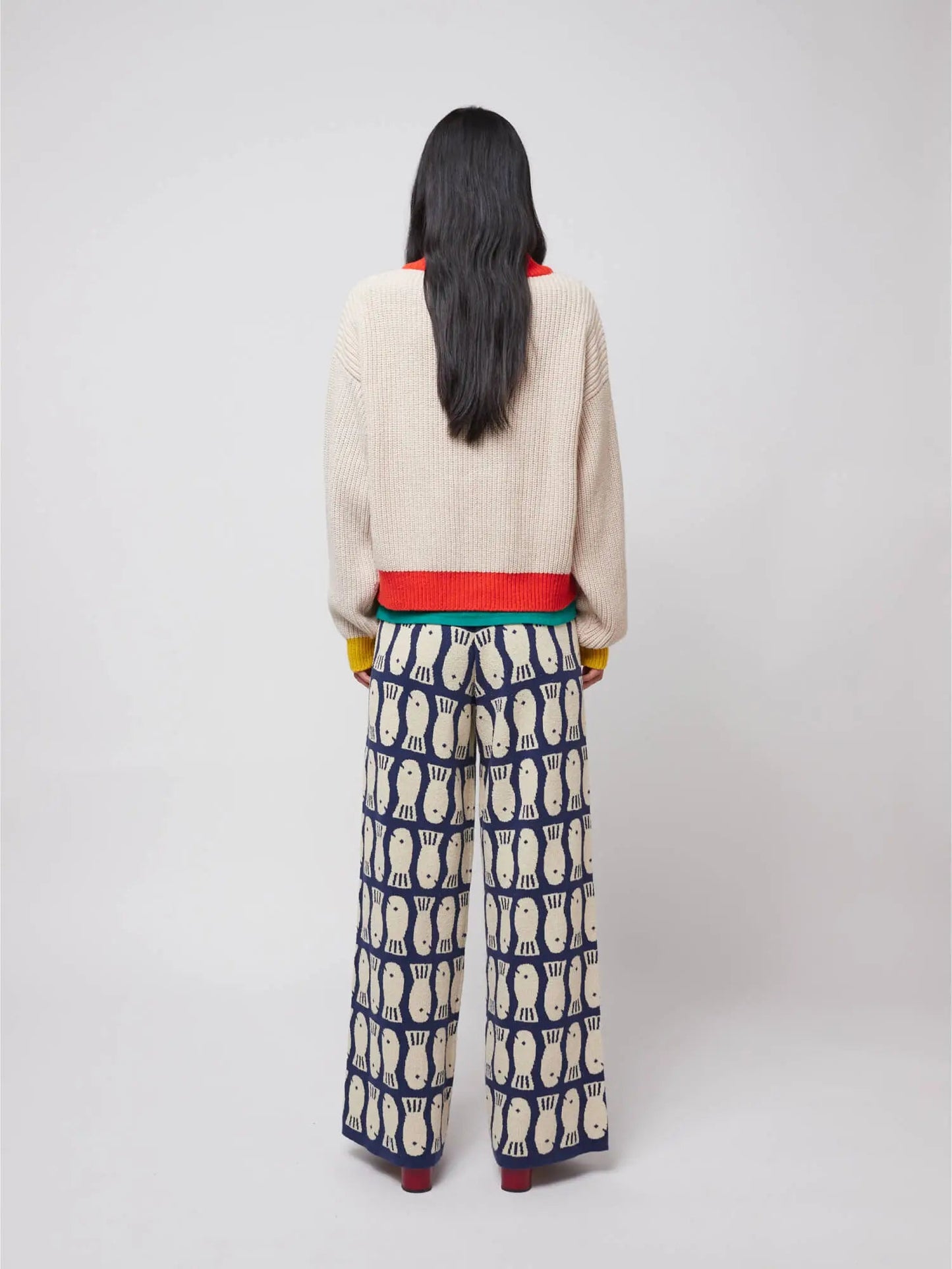 Colour Block Texture Cardigan