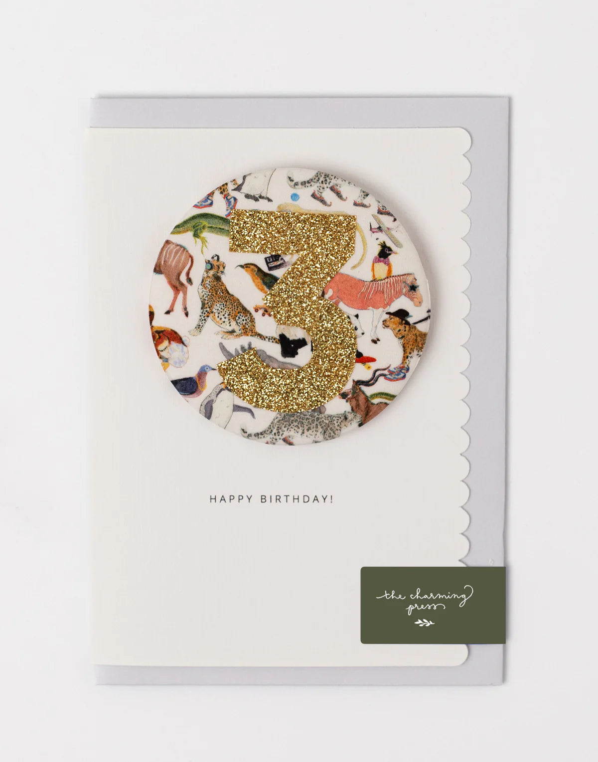 Age 3 Birthday Badge Card