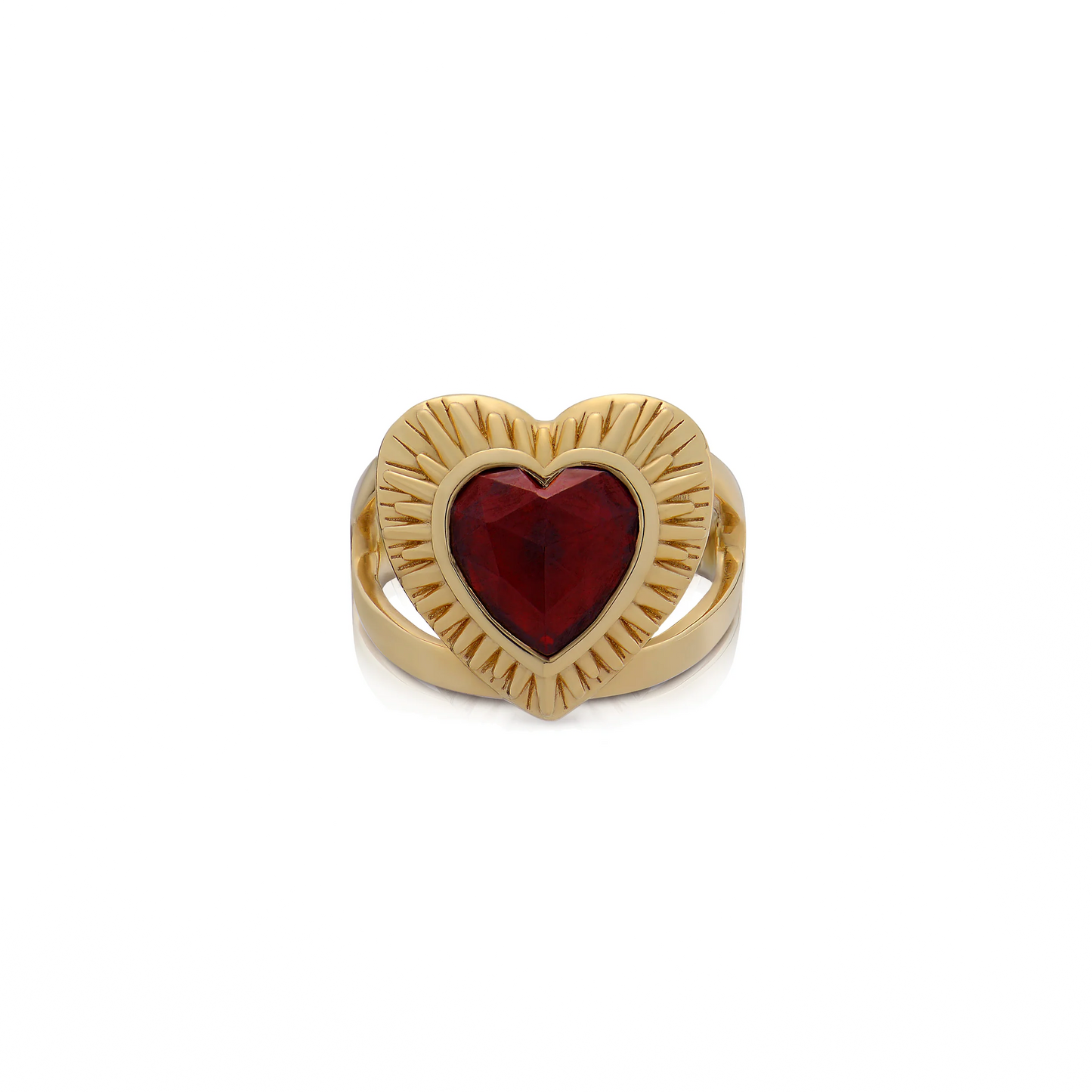 Electric Love Garnet Statement Ring