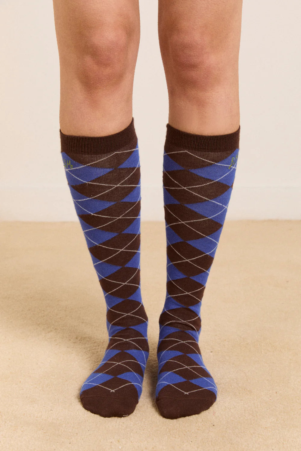 Knee Length Brown/ Cobalt Argile Socks