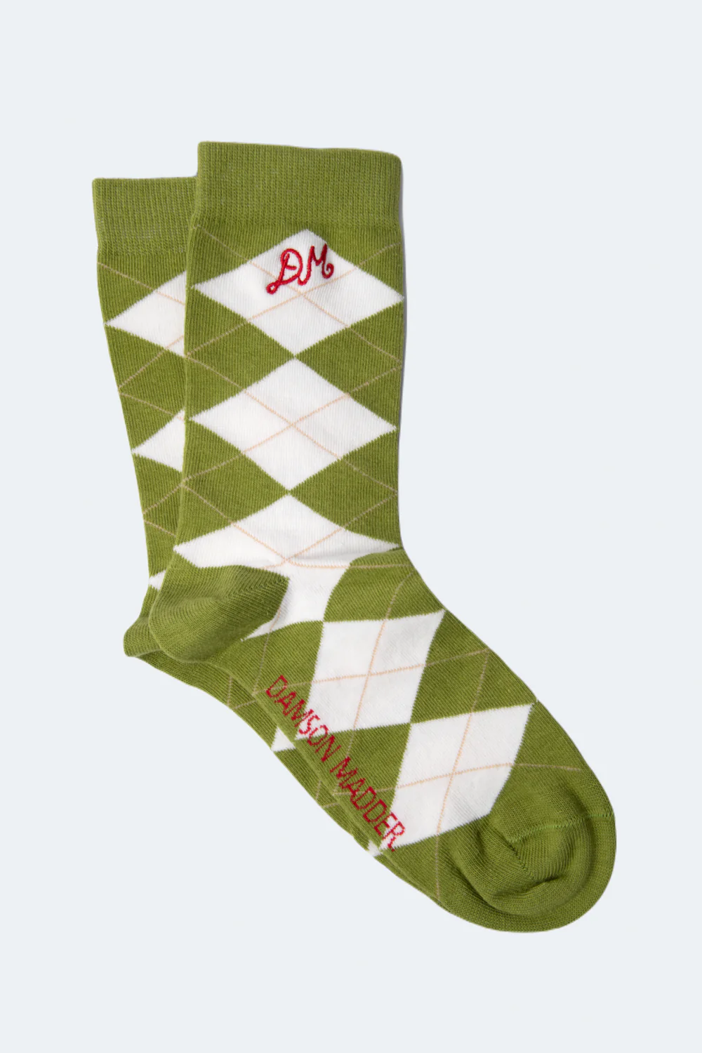Argyle Calf Socks - Chartruse