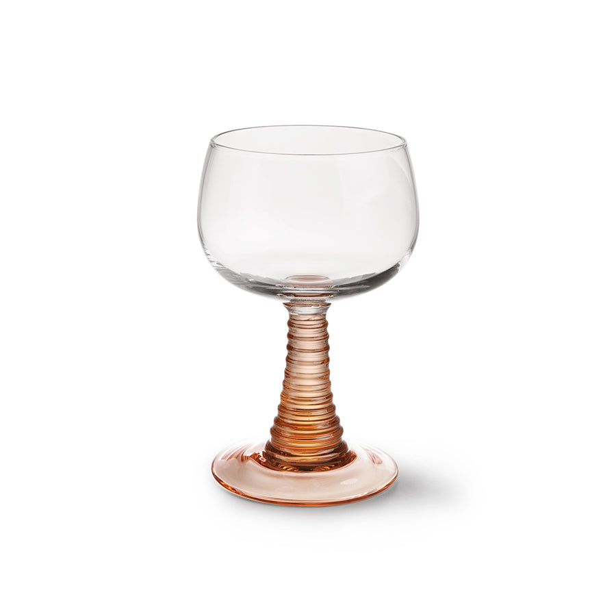 Swirl Wine High Glass - Nude
