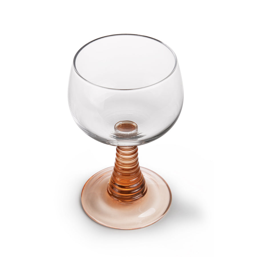 Swirl Wine High Glass - Nude