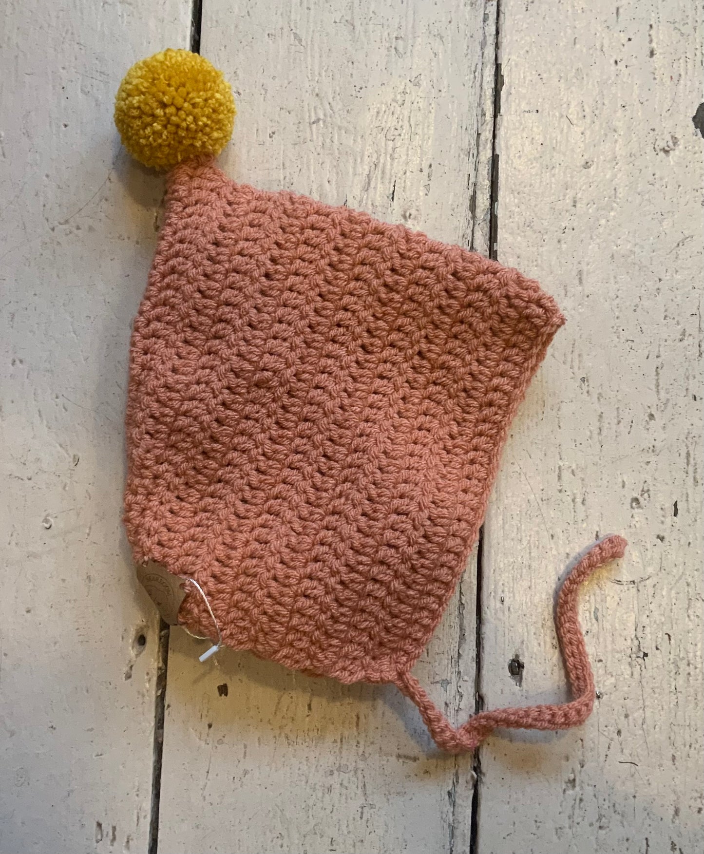 Bearloom Workshop Pom Pom Pixie Hand Kinit Bonnet Pink