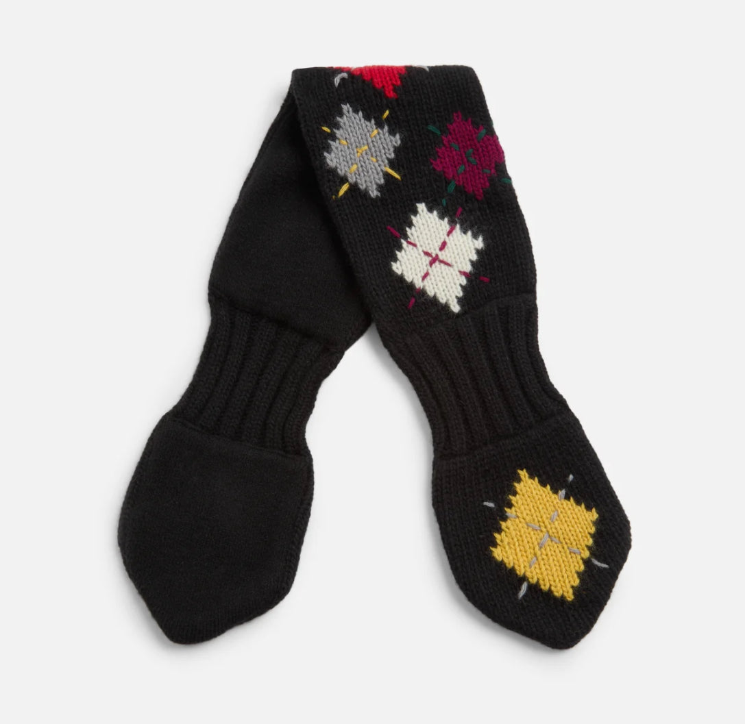 Slotted Scarf Unisex Black