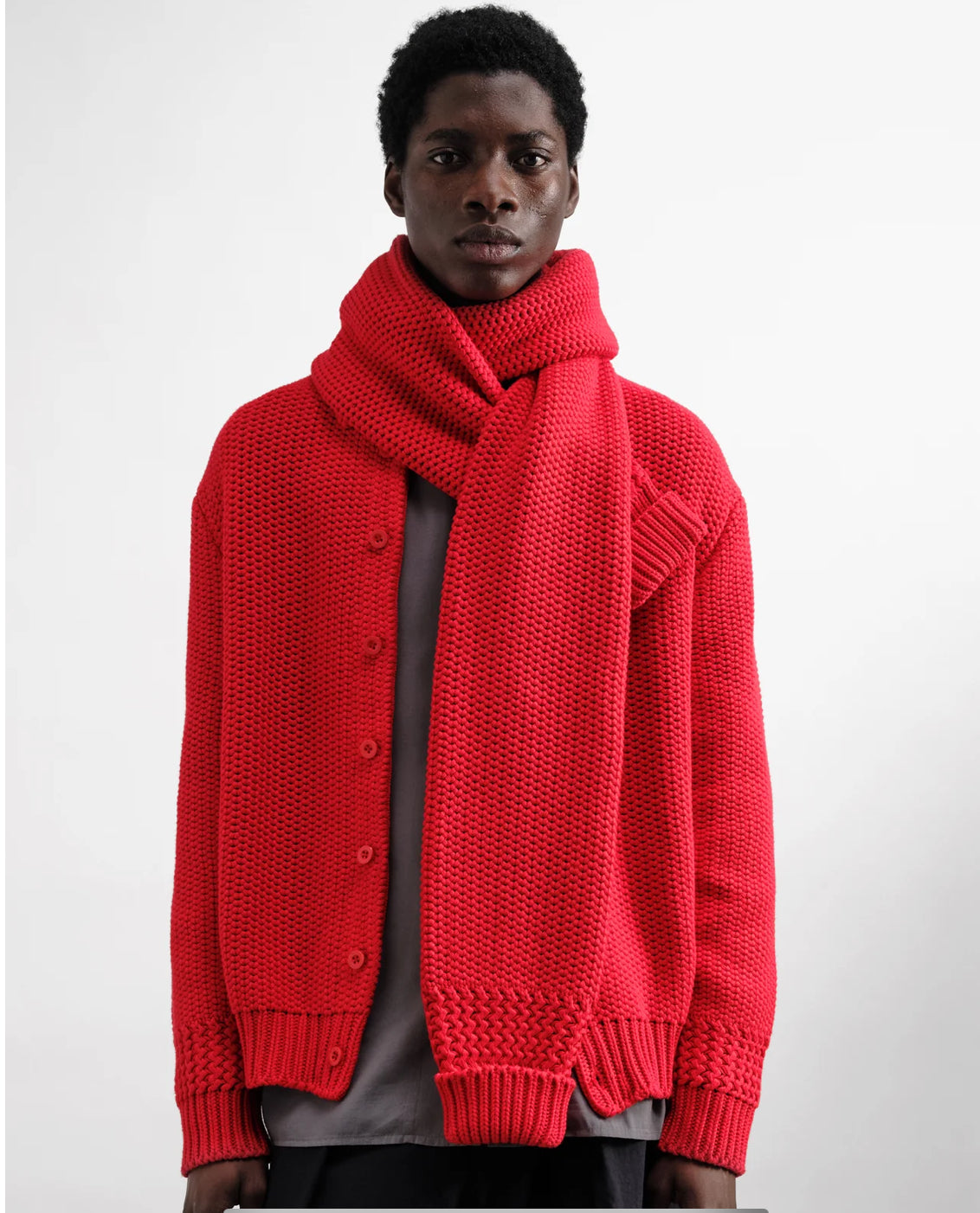 Sleeve Scarf Unisex Red