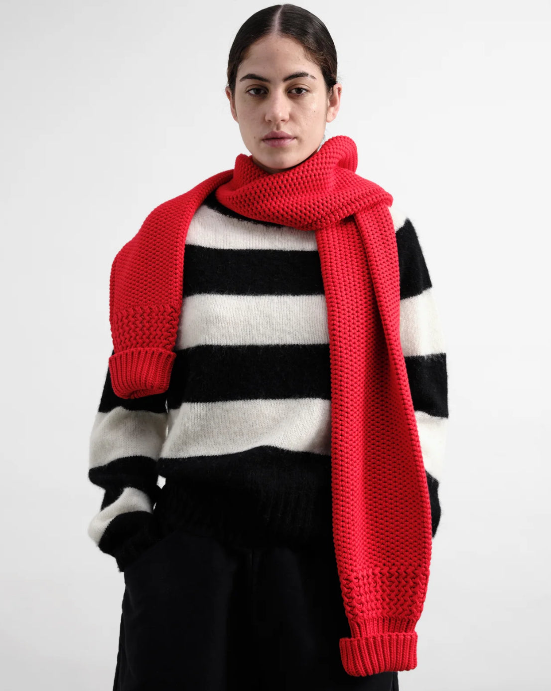Sleeve Scarf Unisex Red