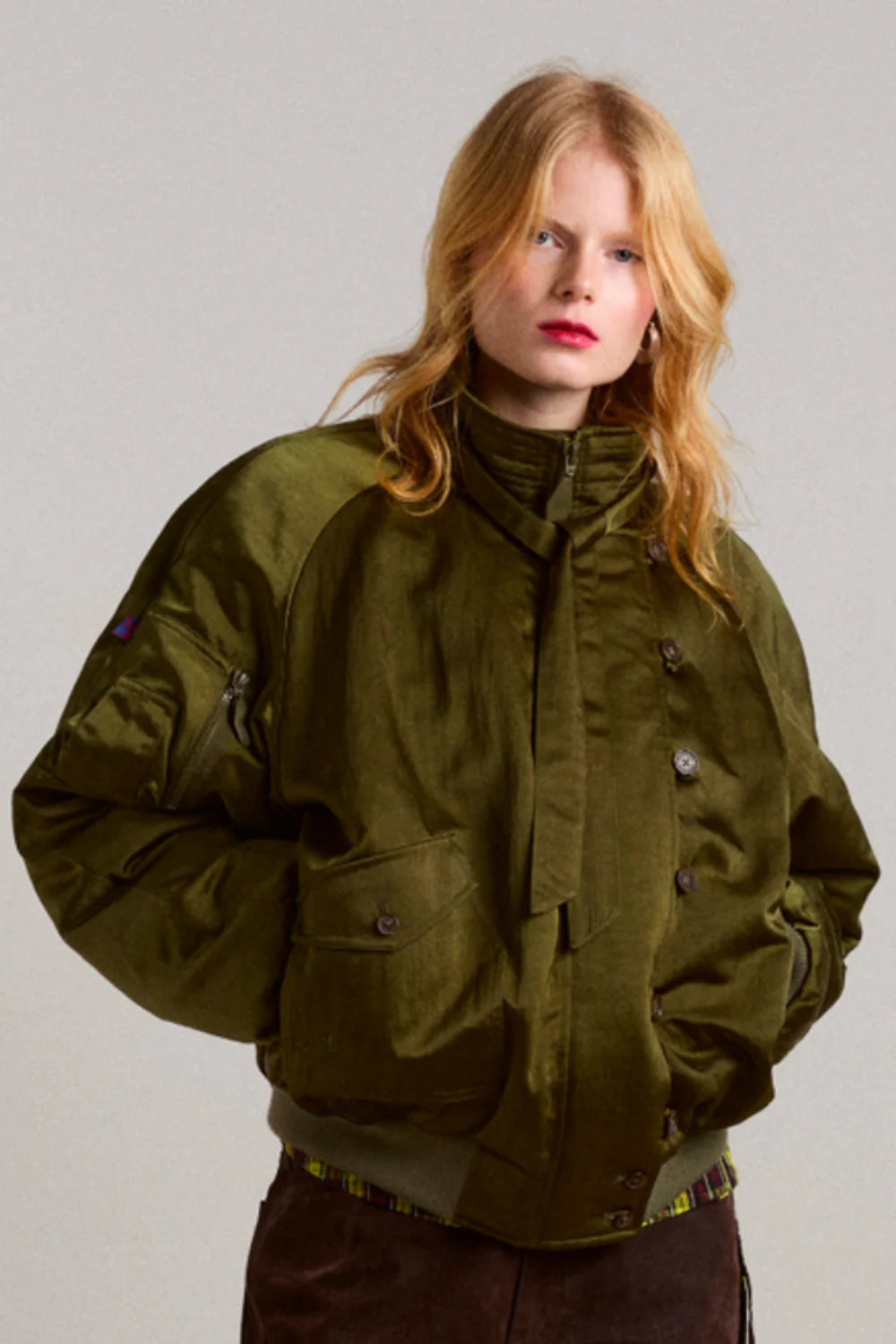 Joanie Bomber Olive