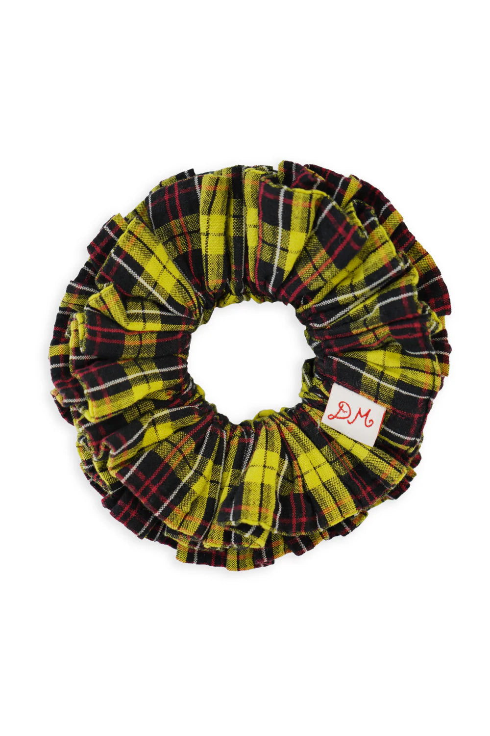 Garter Scrunchie - Yellow Tartan
