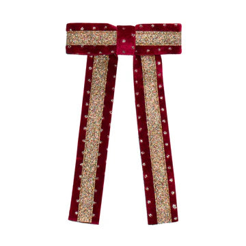 Circus Glitter Bow: Red