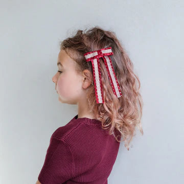 Circus Glitter Bow: Red