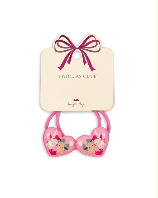 2 Pack Vilma Bow Kitty Hair Elastic