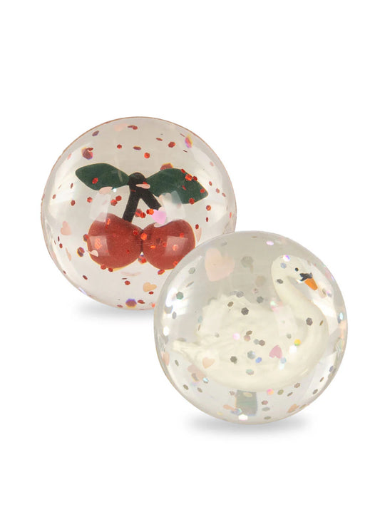 Bouncing Ball Set - Cherry/ Swan