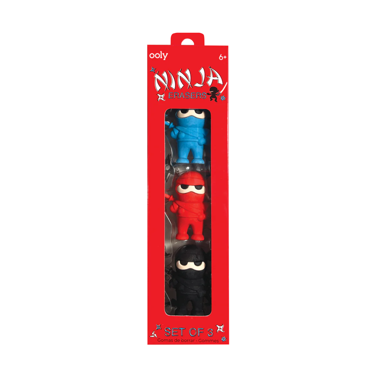Ooly Ninja Eraser Set Of 3