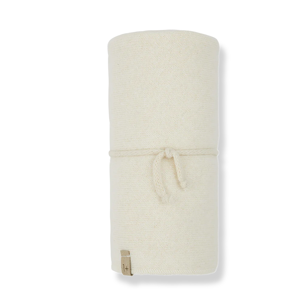 1+ In The Family Asis New Born Baby Blanket Ecru