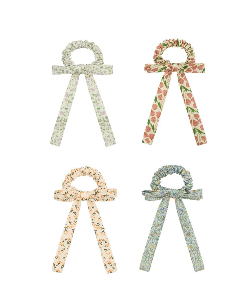 Floral Bow Scrunchies
