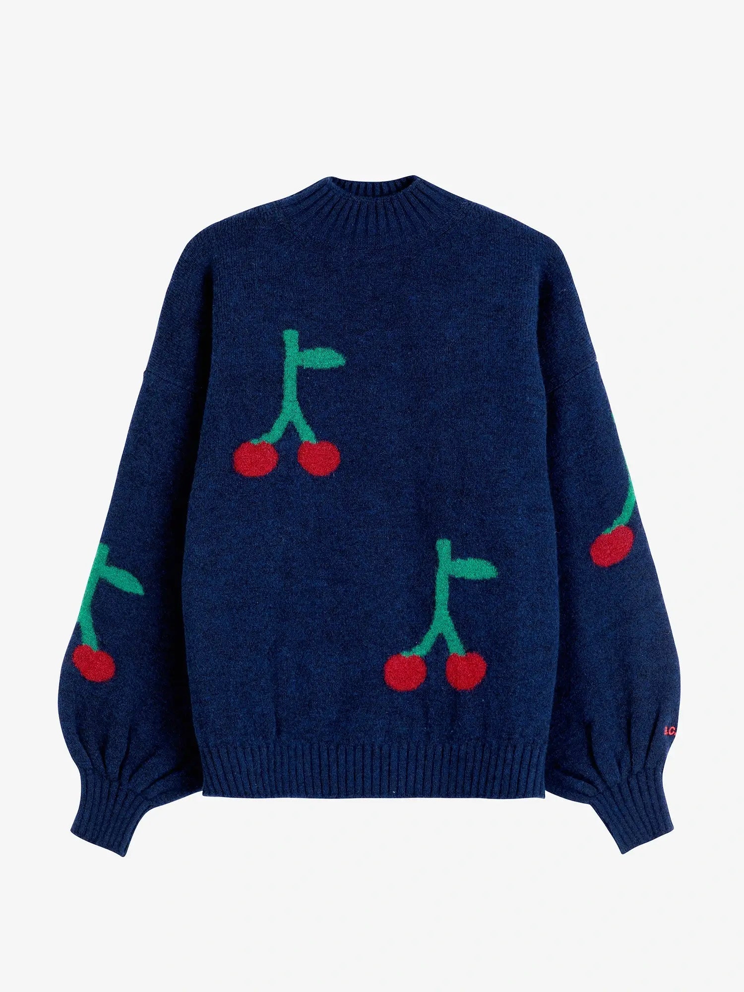 Cherry Print Turtle Neck Jumper