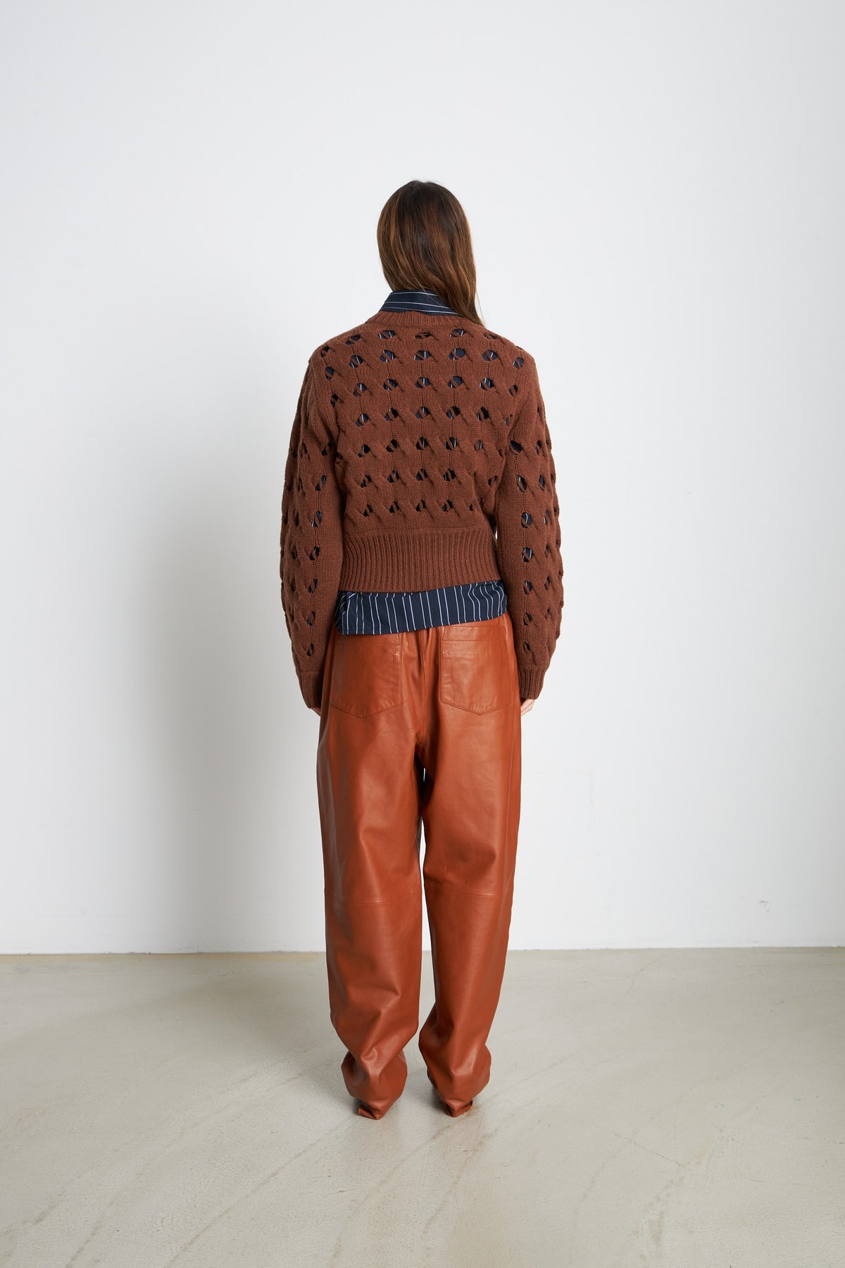 Knitted Sweater - Brown