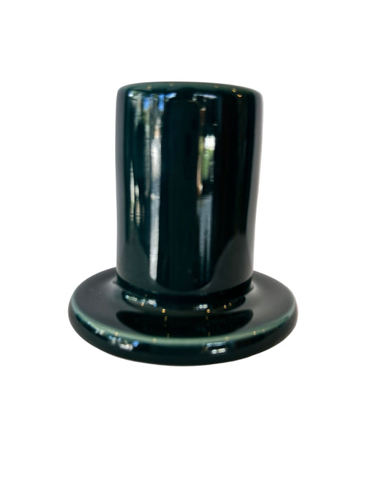Tube Candle Holder  - Dark Green
