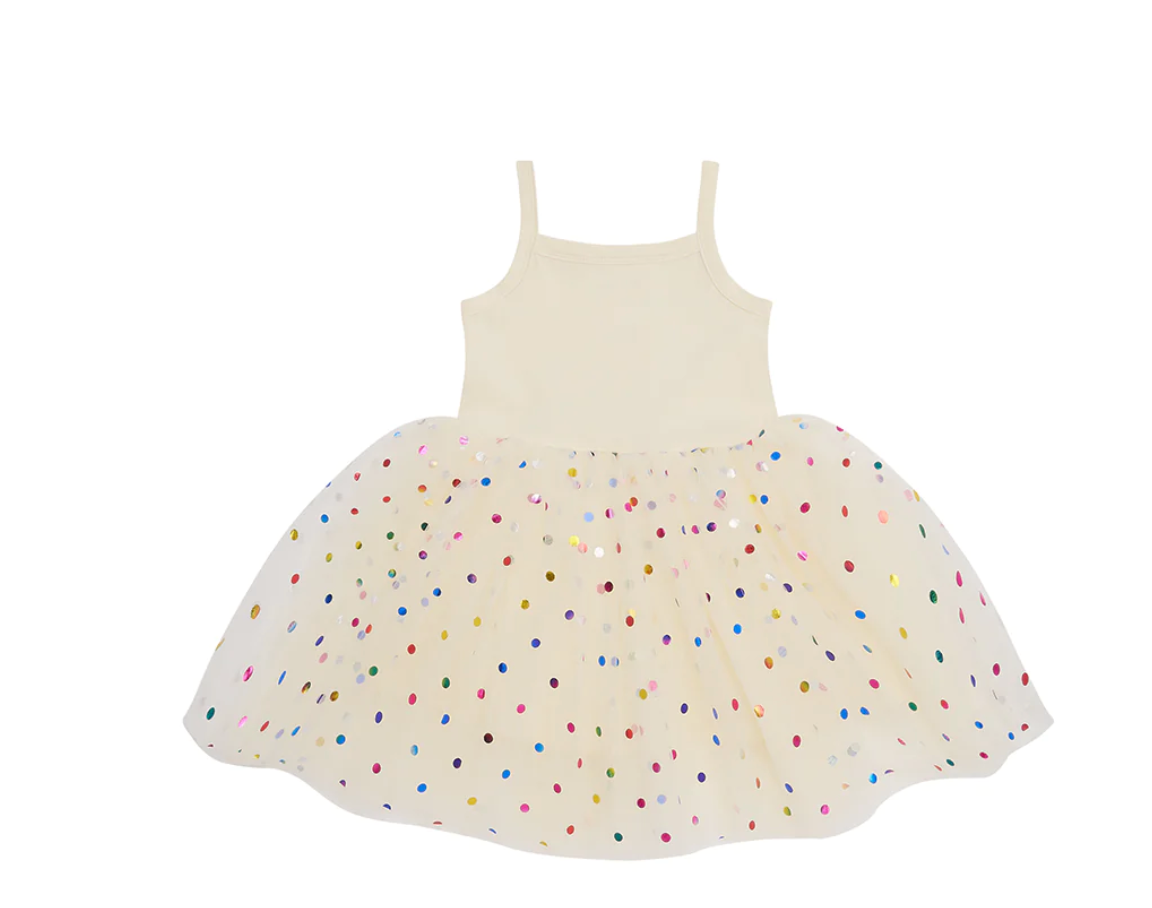 Vanilla Spot Party Dress