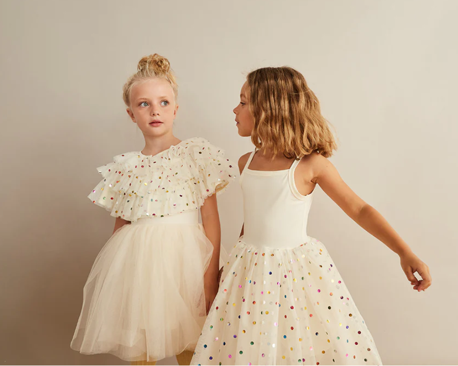 Vanilla Spot Party Dress