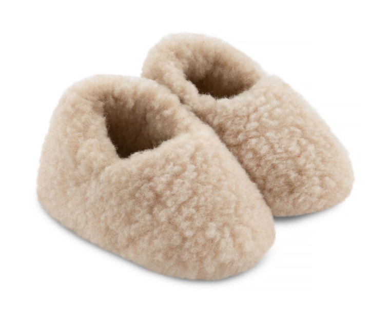 Wool Children Slippers - Beige