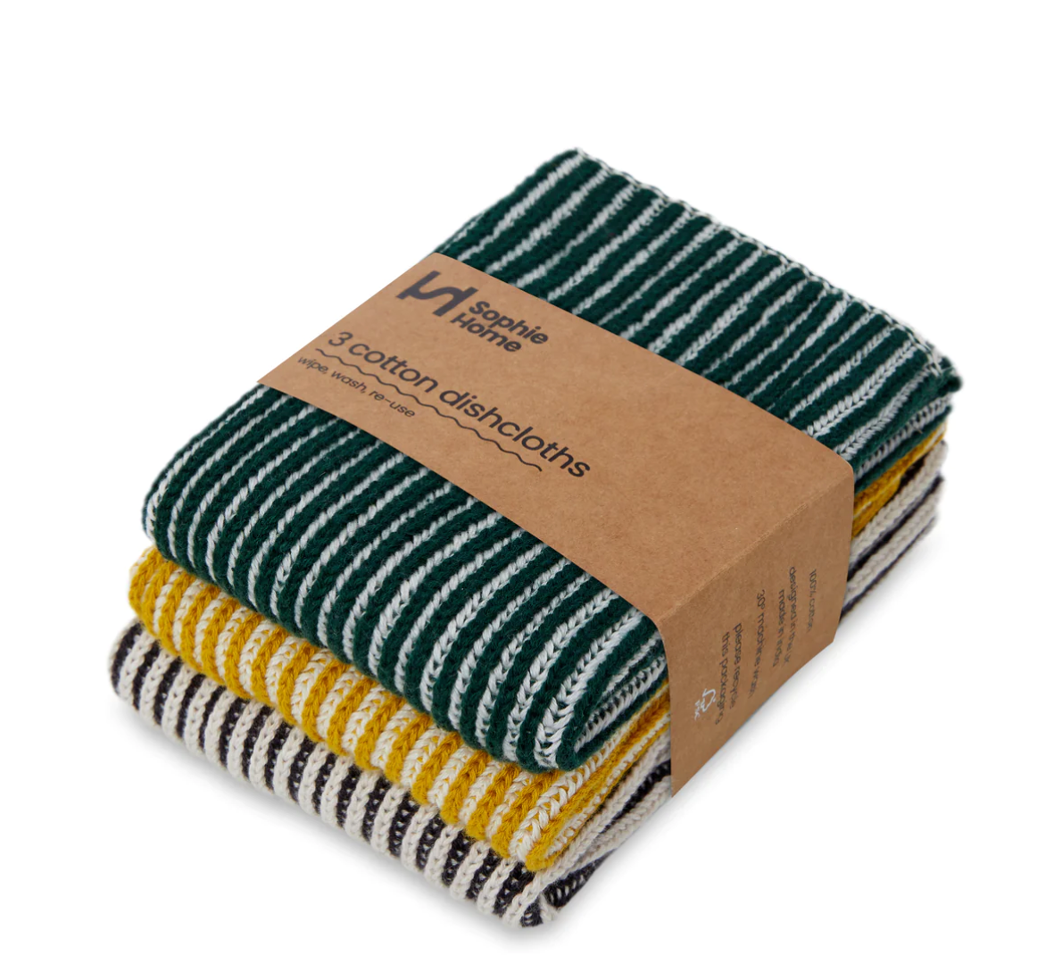 Sophie Home Reusable Rib Dish Cloths - Citrus