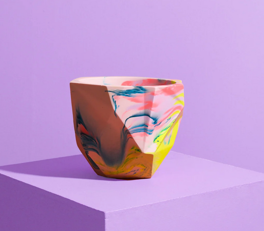 Misshandled Plant Pot Medium - Coral & Lilac